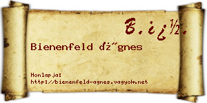 Bienenfeld Ágnes névjegykártya