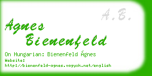 agnes bienenfeld business card